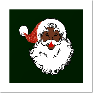 sequin print African santa claus Posters and Art